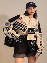 Y2K Removable Motorcycle Jackets Women American Vintage Oversize Coats Female Harajuku Racing Outwears Ladies